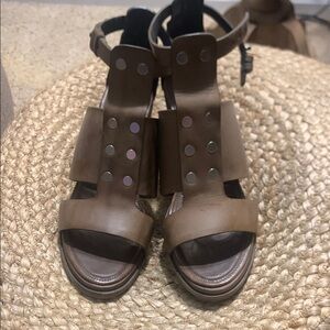 Rag & Bone Brown Gladiator Sandals with Studded Straps